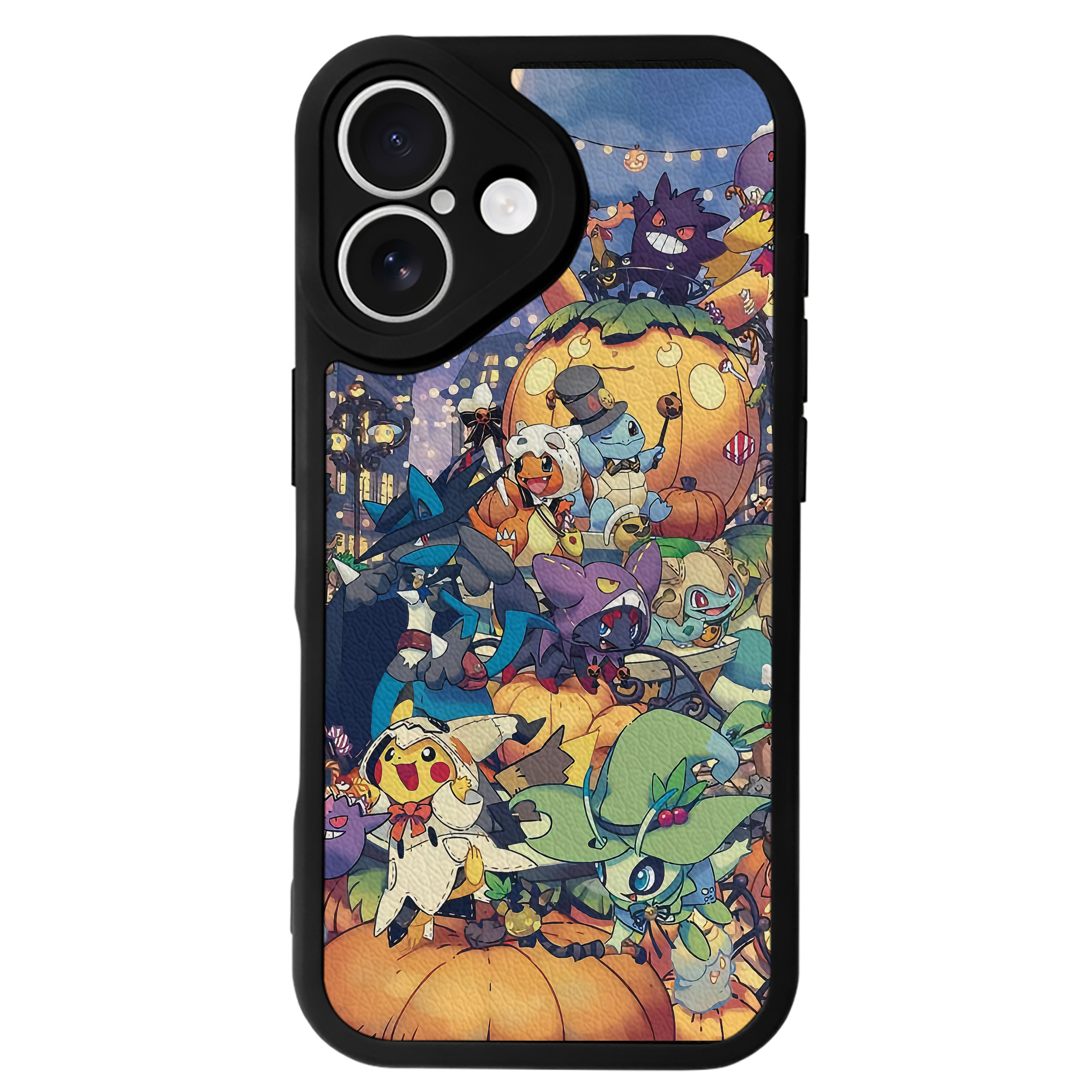 （画像用） ポケットモンスター Pokémon 【iPhone 16シリーズ対応】シリコンスマホケース（レザー調） 材質：シリコン